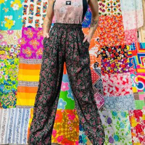 OOAK Mixed Floral Overalls - XS/S